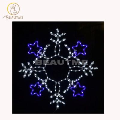 China Good Quality Outdoor Use Decorative 2d Snowflake Lamp Pattern Light Commercial String Lights for sale