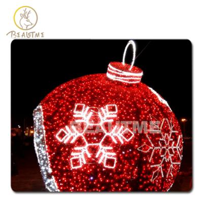 China 2021 Regular Hot Sales 6m Colorful Giant Round Arch 3D Ball Christmas Light Snowflake Pattern Light For Christmas Decoration for sale