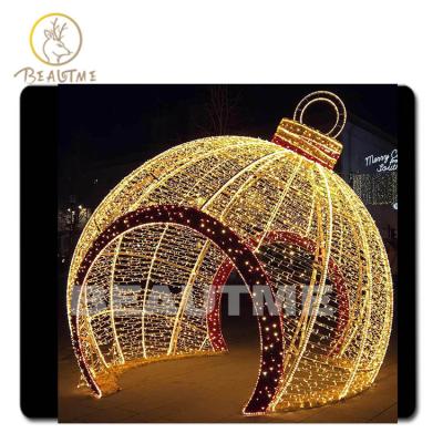 China Firm on hot sale LED 3D pattern huge warmwhite round arch ball Christmas light for Christmas decoration for sale