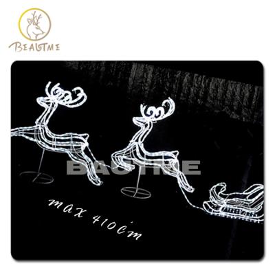 China Steady On Light Up Running Reindeer And Sleigh Lawn Ornament Waterproof Pattern LED Lights Indoor Outdoor For Christma for sale