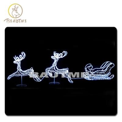 China Steady On EU Renna Snap Reindeer Sleigh Christmas Light 2d Pattern Light For Squares Park Lawn Garden Decoration Christmas for sale