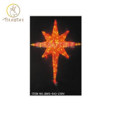 China 3D Holiday Decoration 100CM Star Anise Pattern Light With Orange Blue ABS Material Holiday Lights 220v 110v Christmas Holidays Used for sale