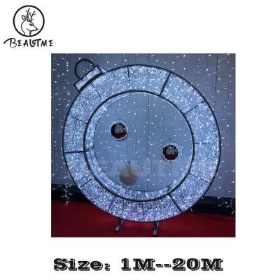 China Pretty New Commercial Use 3D Moon Shape Pattern Light Holiday Lighting For Christmas Party Decoration 24V IP44 Zhongshan Factory for sale