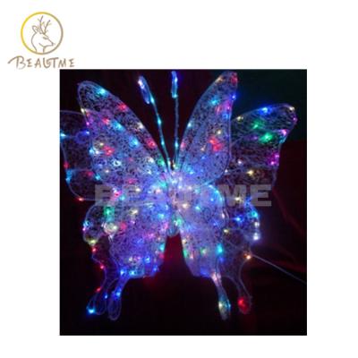 China Decoration Style RGB Butterfly 3D Pattern LED Light ABS Holiday Lights Street Park Pleasure Ground Christmas Holiday IP44 for sale