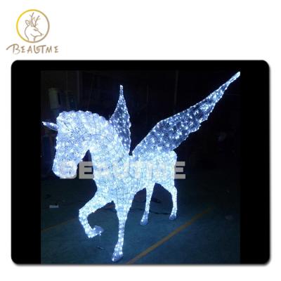 China Regular Coldwhite 6.56ft 2mH Horse Shape 3D Pattern Light Holiday Light Led Decorative Lights Park Pleasure Ground Christmas Holidays for sale