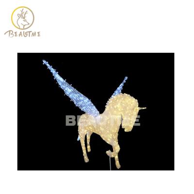 China Pretty New Holiday Decoration Horse Shape 3D Pattern Light Sculpture Light Holiday Park Fun Ground Christmas Holiday for sale