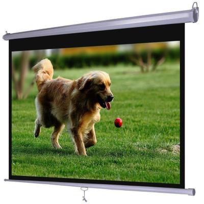 China 72 scrolls | 84 Inch 16: White Auto Lock 9 Ceiling Phone Hanging Projector Projection Screen for sale