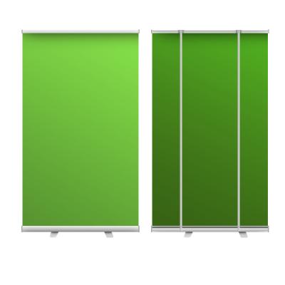 China Cheap Portable SOLID COLOR Lightweight Roll Up Banner Green Screen With Aluminum Green Screen Backdrop Banner for sale