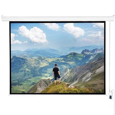 China 150 Inch Electric Traditional Format Motorized Electric Projection Screen for sale