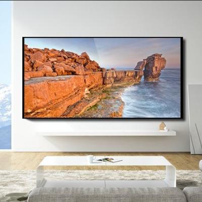 China View 120 Inch 16:9 ALR Black Crystal Ambient Light Rejecting Zero Edge Aluminum Frame UST Projection Screens for sale