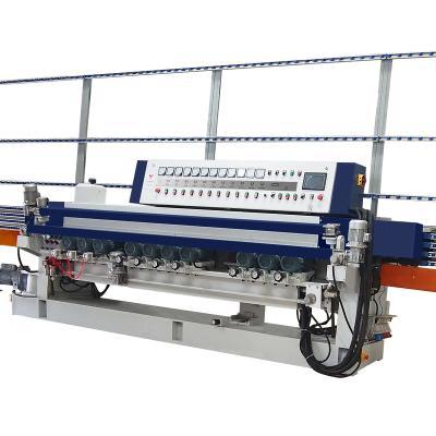 China Factory YH9-11B 9 Motors Straight Line Glass Beveling Machine With Computer PLC for sale