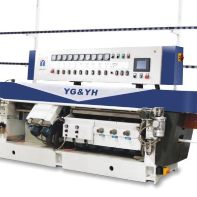 China Factory YG9-45E 10 Motors Straight Line Miter Glass Edging Machine With Computer PLC for sale