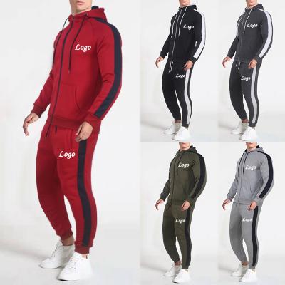 China 2021 Anti-Wrinkle Mens Tracksuits Suits Sets Mens Outfits Black Hoodie Sports Suit Tracksuit Hoodie 2 Pieces Jacket Tracksuits For Men Custom Logo for sale