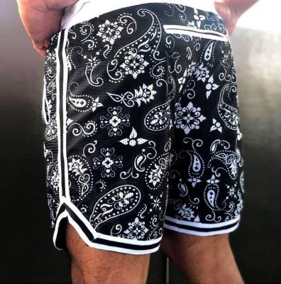 China High Quality Wholesale Men's Breathable Bandana Men's Double Short Mesh Shorts Other Sports Casual Designer Mesh Shorts for sale