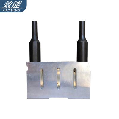 China The mask ear band titanium alloy ultrasonic welding joint is welded with 2 points at a time, and ear band titanium alloy welding mold for sale