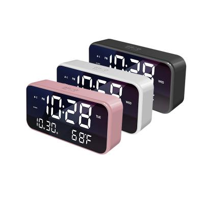 China LED22001C/F Digital Readout Pendulum Temperature Volume Adjustable LED Display Alarm Clock for sale