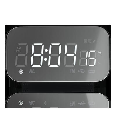 China Antique Style LBR14301 LED Music Temperature Display Built In FM Radio Digital Alarm Clock With Player Radio for sale