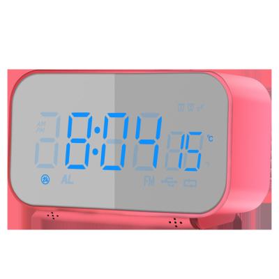 China LBR14301 antique style temperature show digital FM radio LED display alarm clock with nightlight and thermometer blueooth alarm clock for sale