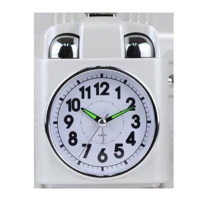 China LUMINOVA BM16801 CE rohs quartz plastic silent square concession bell analog jumbo alarm clock for sale