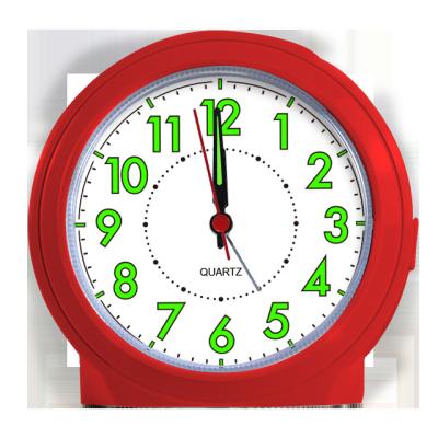 China Large Size Quartz Movement Snooze Style Number Light Alarm Clock Analog Antique Light Desktop Clearly Loud Buzzer for sale