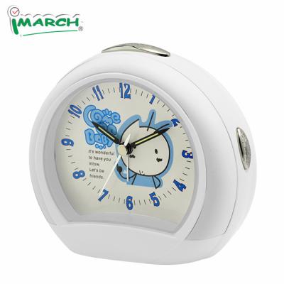 China Antique Style Imarch BM14002-White Movement Plastic/ABS Quartz Movement Kids Bell Alarm Clock Silent CE for sale