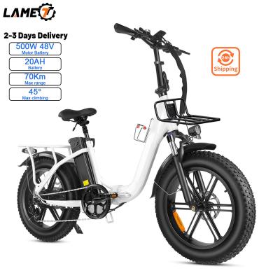 China Fat Tire 7 Aluminum Alloy 70KM Long Distance City Electric Bike 48V 500W 20inch*4 With UL for sale