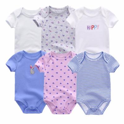 China Newborn 100% Cotton Boys Rompers Printed Organic100% Floral Organic Cotton Baby Bodysuits Wholesale for sale