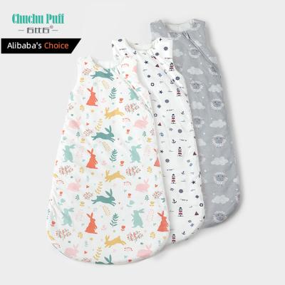 China ChuchuPuff Portable Cotton Toddler Winter Baby Sleeping Bag Sleeveless 100% Printed Quilted Print Sleep Sack With Zipper for sale