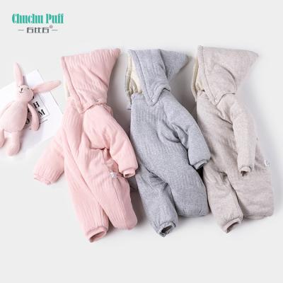 China Hot Selling 100% Cotton ChuchuPuff Baby Knitted Romper Plain Baby Rompers With Good Price for sale