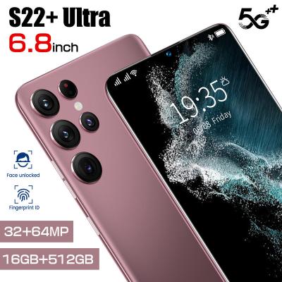 China Dual SIM Card Global Version Smartphone 6.8inch S22+ultra Mobile Phones 16+512gb Android Unlocked Cell Phones for sale