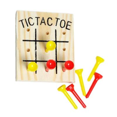 China Family Fun Party Game Favor Cooperative Game Tic Tac Toe Games Wooden Triangle Game for sale