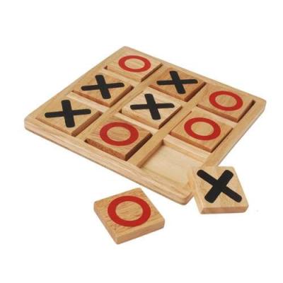 China Family Fun Party Game Favor Cooperative Game Wooden Tic Tac Toe Games for sale