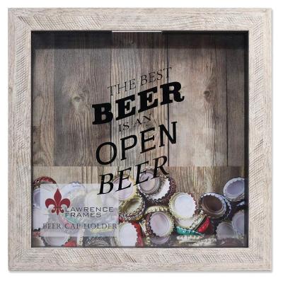 China Sustainable Frames 10x10 Beer Rack Shadow Box Beer Wine Cork Collector for sale