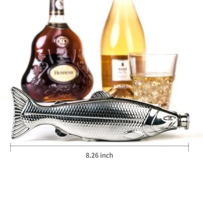 China Modern Mealivos Personality Fish Shape 4 Ounce Food Grade Stainless Steel Hip Flask for sale