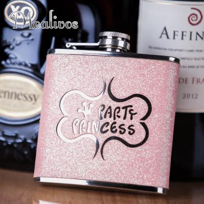 China Modern Mealivos Party Flask 6 oz Stainless Steel Hip Flask Wineware Alcohol Whiskey Bottle Wine Bridesmaid Gift for sale