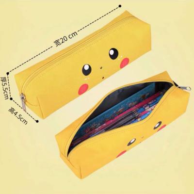 China Schools & Cute Stationery Bag Student Offices Animation Soft Folding Colorful Pencil Case for sale