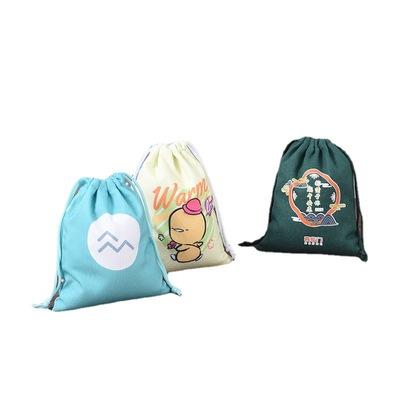 China Wholesale High Quality Exquisite Drawstring Canvas Drawstring Gift Pocket Rope Handle Package Cotton Digital Printed Bag Storage for sale