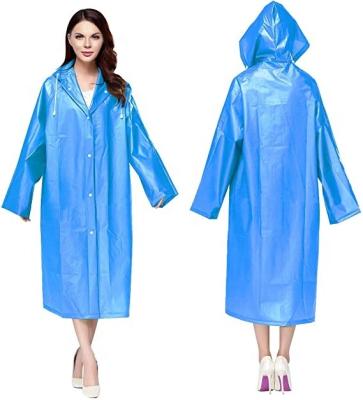 China Thick Material EVA Adults Bachelorette Raincoats Plastic Raincoat With Hoods And Sleeves for sale