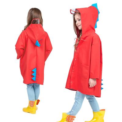 China Bachelor Raincoats Customize Pattern Reusable Non-Toxic Material Eva Kids Global Long Raincoat for sale