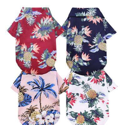 China Summer Viable Floral Small Dog Luxury Hawaiian Shirt For Dogs Pet Pets Invest Shirts 2021 for sale