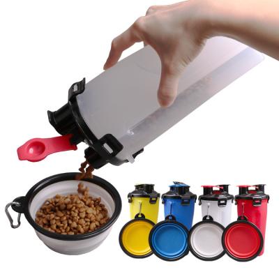 China Viable Wholesale Portable Collapsible Travel Leak Proof Food Driver Dog Water Bottle Bowl for sale