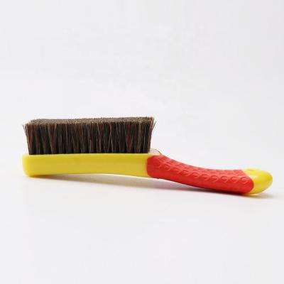 China Hand the Best Selling Household Two Color Horsehair Shoe Long Handled Brush for sale