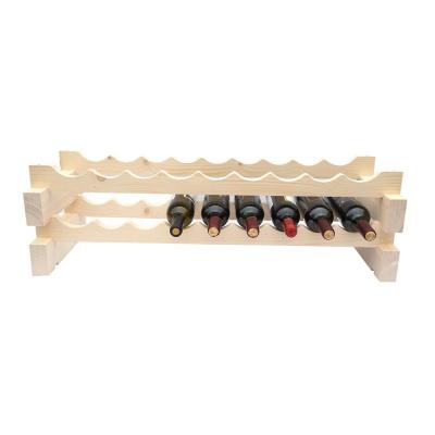 China Stackable Wooden Red Wine Storage OEM ODM 9 Bottle Wine Bottle Storage Racks for sale