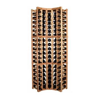 China Standard Corner Viable Kit Display Wood Wine Cellar Stand of 5 Columns for sale