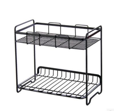 China Wholesale Cast Iron 2 Tier Stocked Wire Spice Rack Organizer for sale