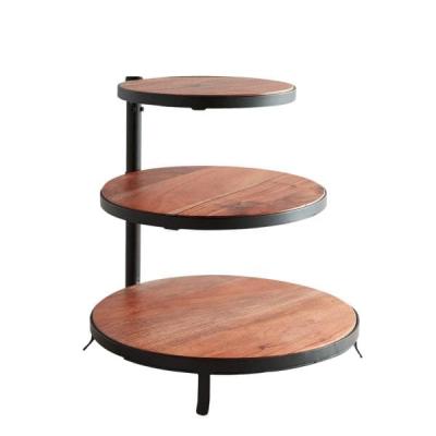 China Restaurant Tray Serving Plate 3 Tier Wood For Home Kitchen And Bar Original Wood Or MH-DR-SX-345 NC Customized Minghou 500pcs; GUA accept for sale