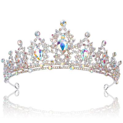 China Crystal Wedding Tiara Zinc Alloy For Women Tiaras For Girls Royal Princess Queen Crown Headband Tiara For Bride Headpieces Birthday for sale