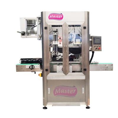 China Food Master Packing Automatic Shrink Sleeve Labeling Machine Flat Bottle Bottle Labeler Machine for sale