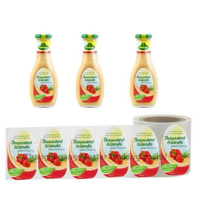 China Waterproof Master Custom Design Sticker Private Label Good Quality For Salad Bottles for sale