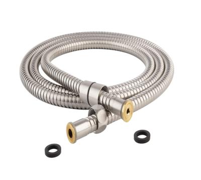 China Modern Bathroom Brushed Nickel Hand Held Metal Shower Hose 1.5 Meters With Brass Fittings for sale